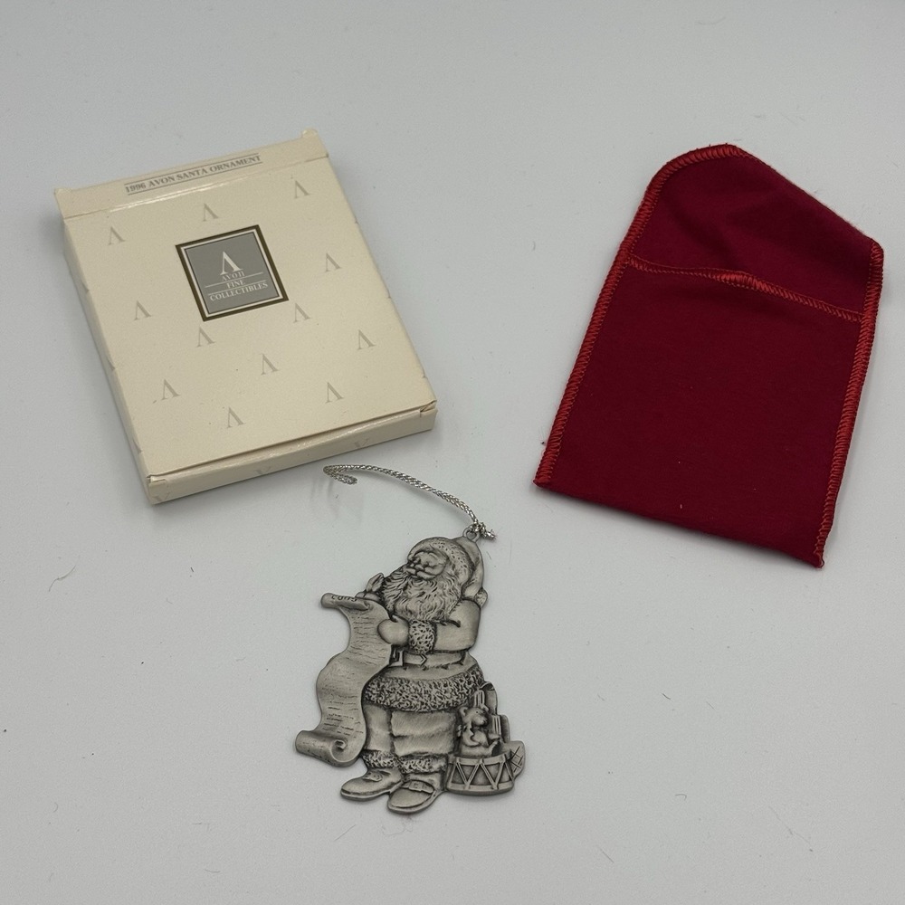 Santa‎ Claus Avon 1996 Pewter Christmas Tree Ornament